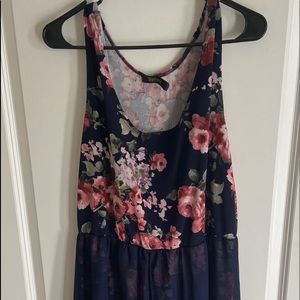 Overlay Romper Sexy High Split Floral